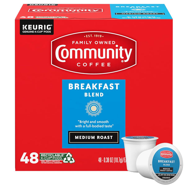 Breakfast Blend Medium Roast Single-Serve Keurig K-Cup Pods 48 Count (Pack of 1)