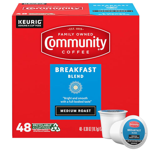 Breakfast Blend Medium Roast Single-Serve Keurig K-Cup Pods 48 Count (Pack of 1)