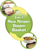 Digital Programmable Rice Cooker & Food Steamer, 14 Cups Cooked (7 Uncooked) with Steam & Rinse Basket, Stainless Steel (37548)