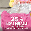 Forceflex Maxstrength Tall Kitchen Trash Bags, 13 Gal, Cherry Blossom, 90 Ct, Pack May Vary