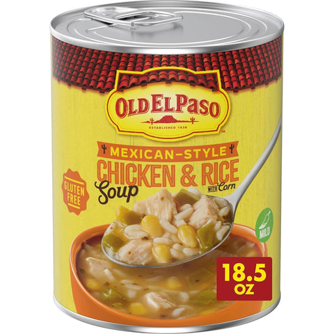 Mexican-Style Chicken and Rice with Corn Soup, Ready to Serve Canned Soup, 18.5 Oz