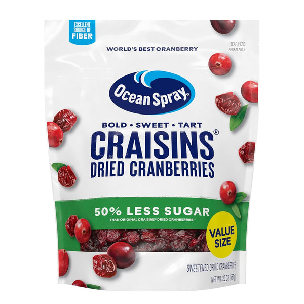 Craisins Dried Cranberries, Reduced Sugar, 20 Ounce