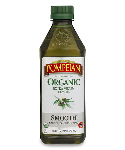USDA Organic Smooth Extra Virgin Olive Oil, Contains Polyphenols, First Cold Pressed, Smooth, Delicate Flavor, Perfect for Sautéing & Stir-Frying, 16 FL. OZ