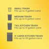 Tall Kitchen Trash Bags 13 Gallon, Gain Original Garbage Bags, Odorshield with Drawstring, 110 Count