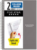 Small Spiral Notebook, 2 Subject, College Ruled Paper, 9-1/2" X 6", 100 Sheets, Gray (840004AA3)