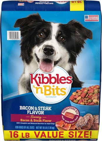 Savory Bacon & Steak Flavor Dry Dog Food, 16 Lb. Bag