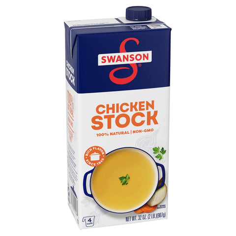 Swanson 100% Natural, Gluten-Free Chicken Stock, 32 Oz Carton