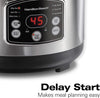 Digital Programmable Rice Cooker & Food Steamer, 14 Cups Cooked (7 Uncooked) with Steam & Rinse Basket, Stainless Steel (37548)