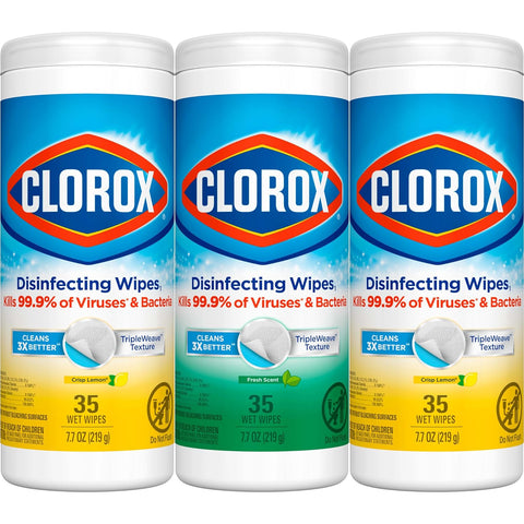 Disinfecting Wipes Value Pack, Cleaning Wipes, 35 Count Each, Pack of 3 (Package May Vary)