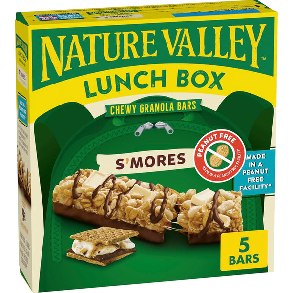 Lunch Box Chewy Granola Bars, S'Mores, Peanut Free, 5 Bars, 4.6 Oz