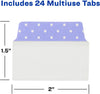 Multiuse Ultra Tabs, 2" X 1.5", 2-Side Writable, Assorted Pastel Dots, 24 Repositionable Tabs (74773)