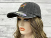 Embroidered Maryland State Flag Crab Shaped Hat for Kids Women Men, Washed Black Adjustable Trucker Hat Cotton Embroidery Dad Hat