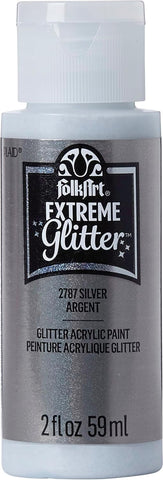 Extreme Glitter Acrylic Paint in Assorted Colors (2 Oz), 2787, Silver