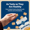 Health Bars Crunchy Dog Biscuits, Oven-Baked Dog Treats Made with Natural Ingredients, Bananas & Yogurt, 16-Oz Bag