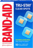 Brand Tru-Stay Clear Spots Bandages for Discreet First Aid, All One Size, 50 Count