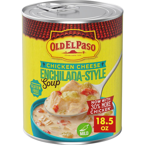 Chicken Cheese Enchilada-Style Soup, Ready to Serve Canned Soup, 18.5 Oz