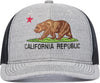 California Republic Bear Trucker Hat for Men & Women, Embroidered Cali Flag Baseball Cap, Embroidery Snapback Cotton Dad Hat