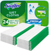 Sweeper Wet Mopping Cloths, Mops for Floor Cleaning, Open-Window Fresh, 24 Count