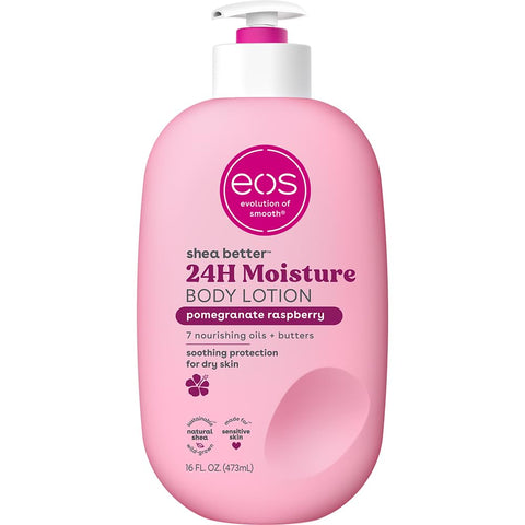Shea Better Body Lotion- Pomegranate Raspberry, 24-Hour Moisture Skin Care, Lightweight & Non-Greasy, Made with Natural Shea, Vegan, 16 Fl Oz
