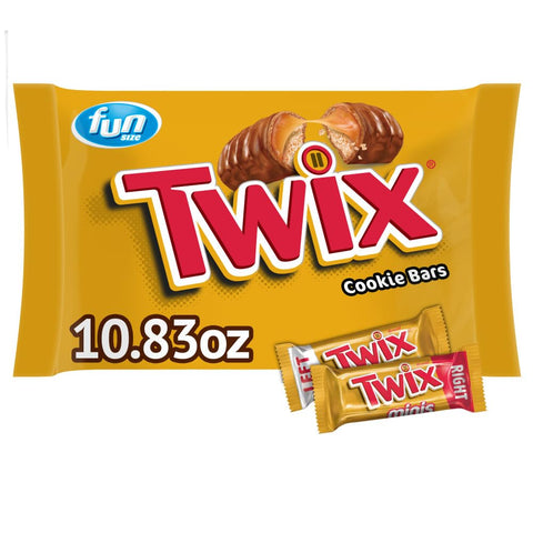 Fun Size Caramel Cookie Milk Chocolate Bars Individually Wrapped Party Candy Chocolate Candy Bars, 10.83 Oz Bag