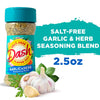 Salt-Free Seasoning Blend, Garlic & Herb, 2.5 Ounce