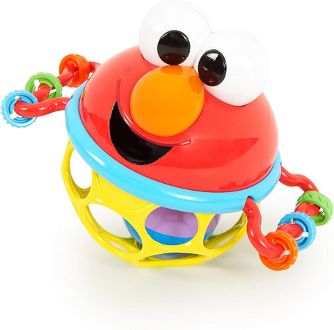 Sesame Street Jingle & Shake Elmo Bpa-Free Easy Grasp Baby Rattle, Ages 3-12 Months