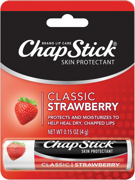 Classic Strawberry Lip Balm – Fruity & Sweet, Moisturizing Lip Care for Dry, Cracked Lips, 0.15 Oz