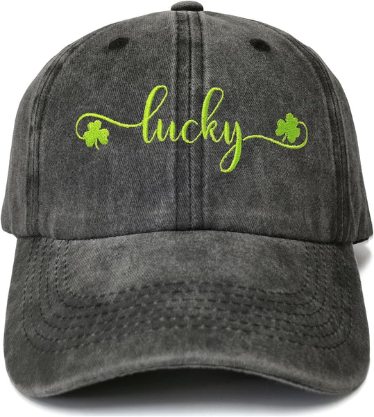Embroidered Lucky Shamrock Baseball Hat for Women Men, St.Patrick'S Day Gift, Irish Clover Hat Ireland Dad Hat