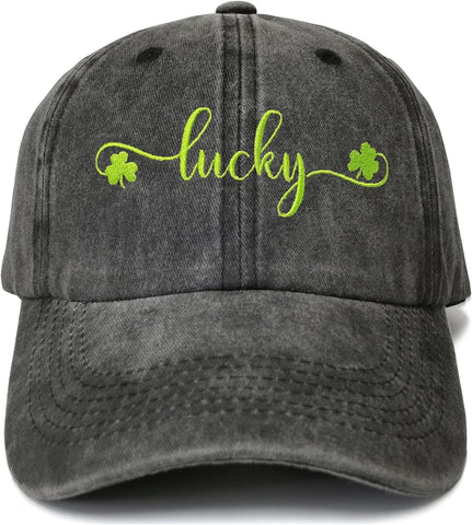 Embroidered Lucky Shamrock Baseball Hat for Women Men, St.Patrick'S Day Gift, Irish Clover Hat Ireland Dad Hat
