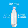 1 L Slim White Carbonating Bottle Twin Pack