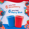 Strawberry & Berry Blue Flavored Juicy Gels, 12 Count Snack Cups