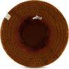 C & C California Bucket Hat, Faux Sherpa Packable Travel Hat, Wide Brim Summer Hat, Rust, One Size