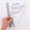 Small Spiral Notebook, 2 Subject, College Ruled Paper, 9-1/2" X 6", 100 Sheets, Gray (840004AA3)