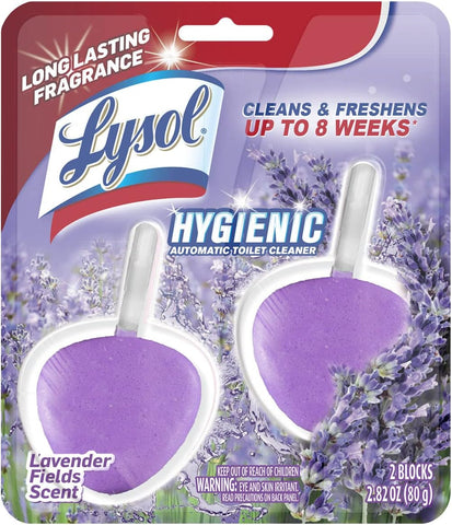 Automatic In-The-Bowl Toilet Cleaner, Cleans and Freshens Toilet Bowl, Lavender Fields Scent, 2Ct