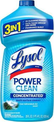 Power Clean Multi-Surface Cleaner, 2X Concentrated Pour, Cool Adirondack Scent, 28 Fl Oz
