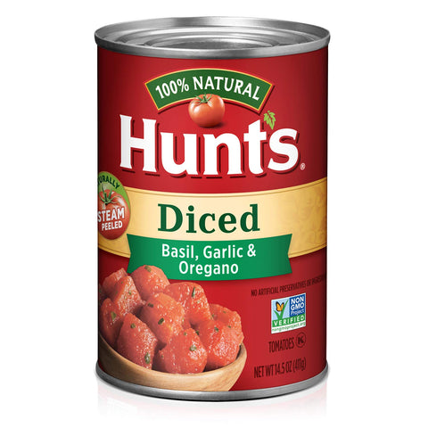 Diced Tomatoes with Basil, Garlic & Oregano, Keto Friendly, 14.5 Oz