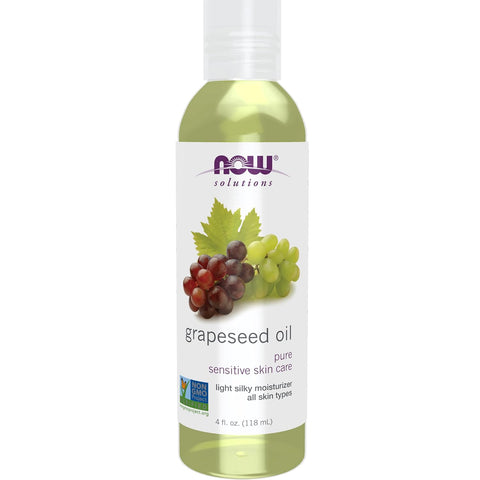 Solutions, Grapeseed Oil, Skin Care for Sensitive Skin, Light Silky Moisturizer for All Skin Types, 4-Ounce