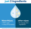 Plastic-Free Original Baby Wipes, 99.9% Water Based Wipes, Unscented & Hypoallergenic for Sensitive Skin, 180 Count (3 Packs), Packaging May Vary