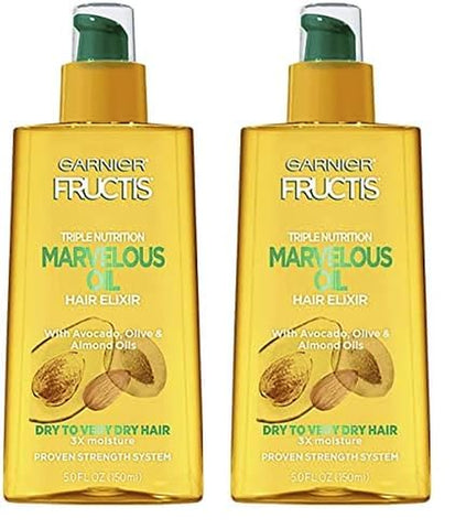Fructis Triple Nutrition Marvelous Oil Hair Elixir, 5.0 Fl Oz, 1 Count (Packaging May Vary) (Pack of 2)
