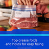 Gallon Food Storage Freezer Bags, New Stay Open Design with Stand-Up Bottom, Easy to Fill, 14 Count
