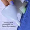 5-Blade Women’S Razor Travel Case - Take Your Razor To-Go - Magnetic Top - Easy Storage - Portable & Convenient - Cool Blue