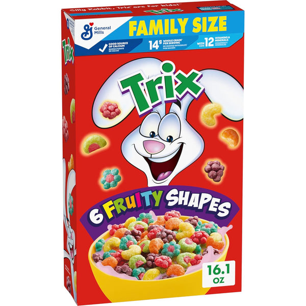 Fruity Breakfast Cereal, 6 Fruity Shapes, Whole Grain, Family Size, 16.1 OZ