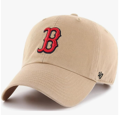 Branded MLB Khaki Primary Logo Clean Up Adjustable Strap Baseball Dad Hat Cap, Adult One Size Fits All