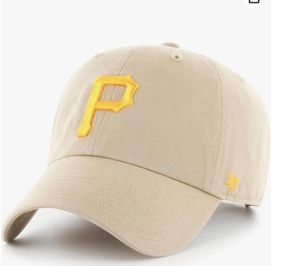 Branded MLB Khaki Primary Logo Clean Up Adjustable Strap Baseball Dad Hat Cap, Adult One Size Fits All