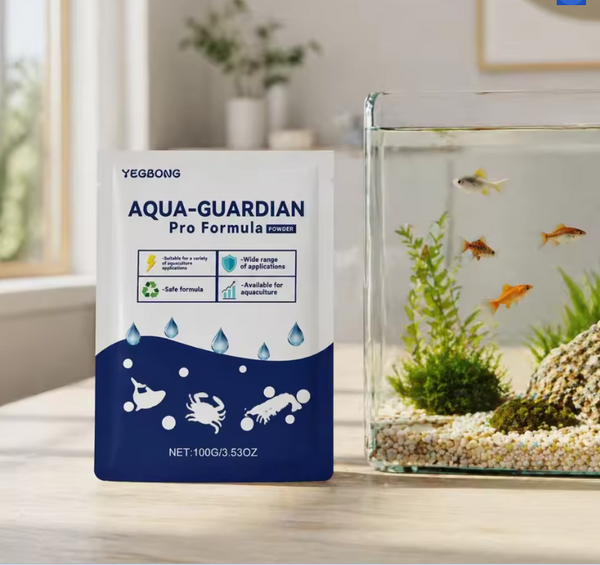 Aqua-Guardian Water Clarifier Powder 100g Fast Clear Cloudy Water For Freshwater Saltwater Fish Shrimp Crab Aquarium Aquaculture