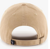 Branded MLB Khaki Primary Logo Clean Up Adjustable Strap Baseball Dad Hat Cap, Adult One Size Fits All