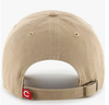 Branded MLB Khaki Primary Logo Clean Up Adjustable Strap Baseball Dad Hat Cap, Adult One Size Fits All