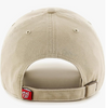Branded MLB Khaki Primary Logo Clean Up Adjustable Strap Baseball Dad Hat Cap, Adult One Size Fits All