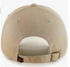 Branded MLB Khaki Primary Logo Clean Up Adjustable Strap Baseball Dad Hat Cap, Adult One Size Fits All