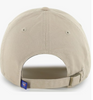 Branded MLB Khaki Primary Logo Clean Up Adjustable Strap Baseball Dad Hat Cap, Adult One Size Fits All